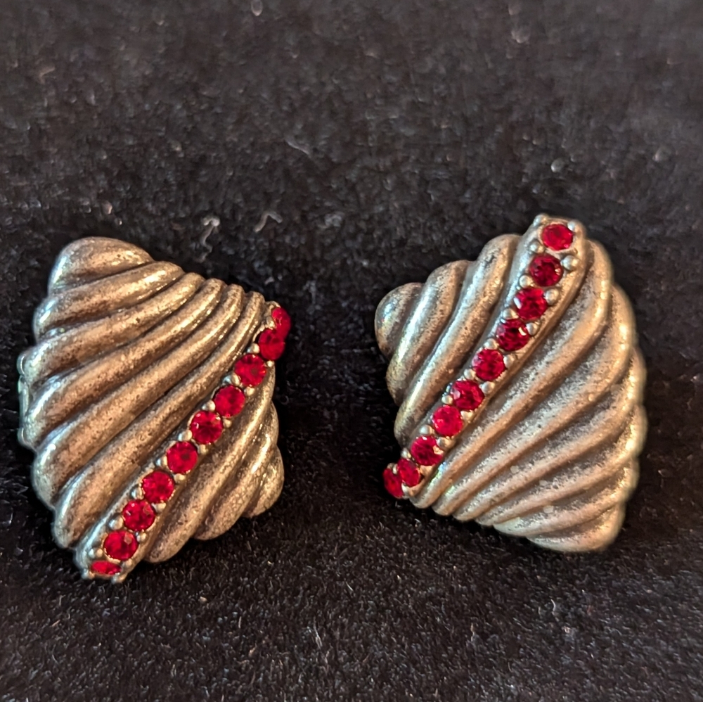 Chico Clip on Earrings Red accents